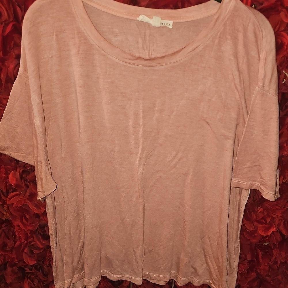 Jane & Delancey Casual Blush Pink Short Sleeve Tee Size Xlarge